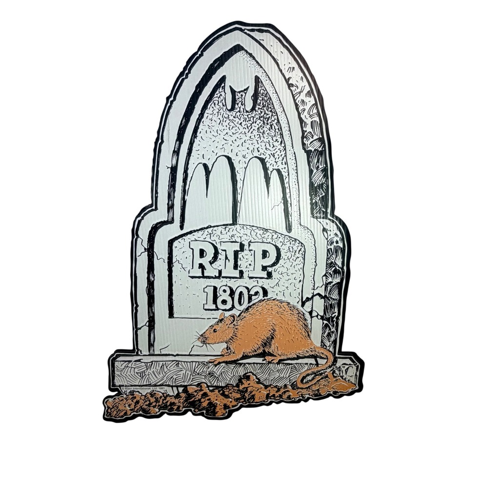 VTG 1991 Klein International Corrugated Plastic Halloween Tombstone Yard Sign